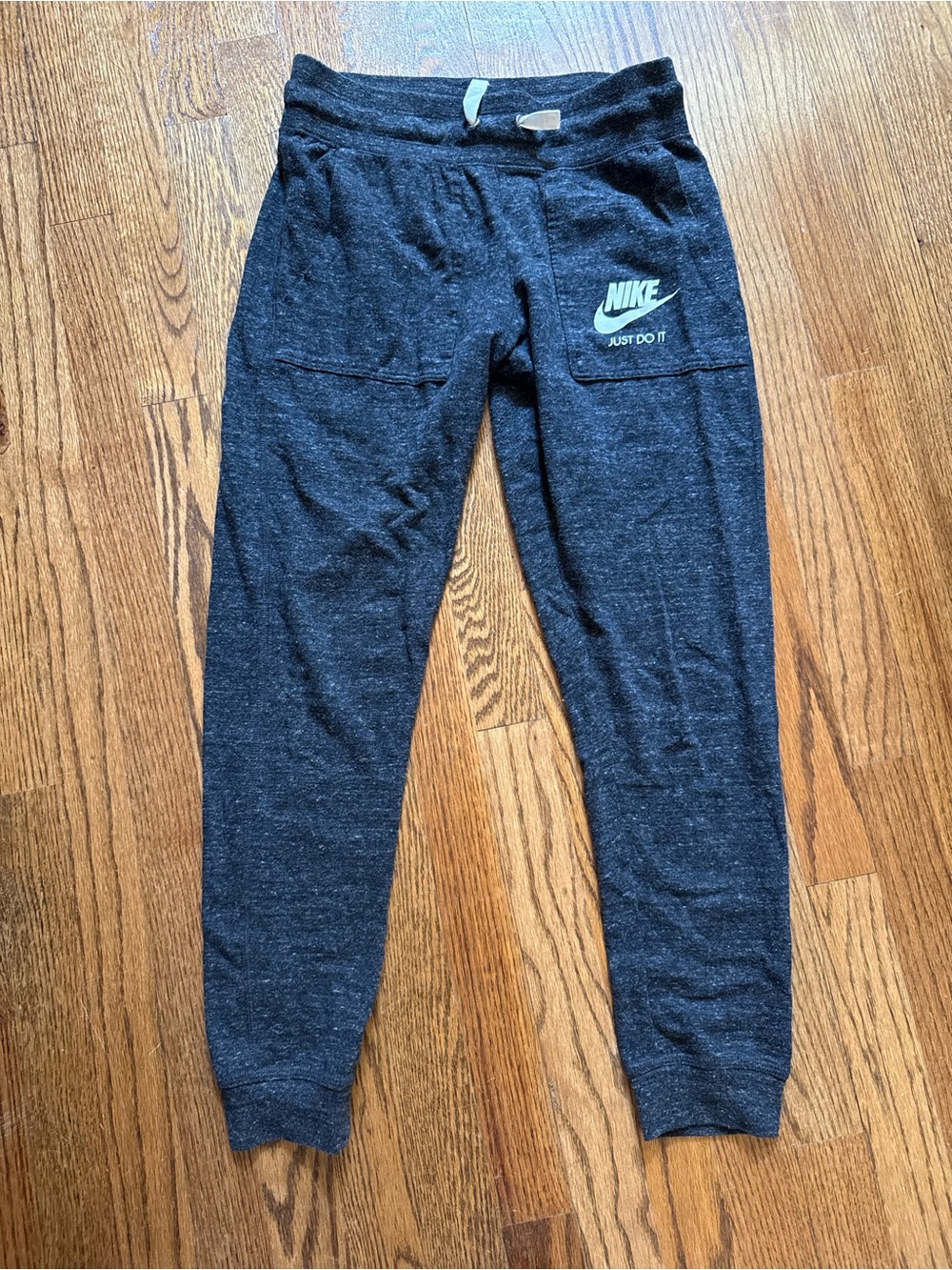 Nike Kids Charcoal Jogger Pants with Mint Logo
